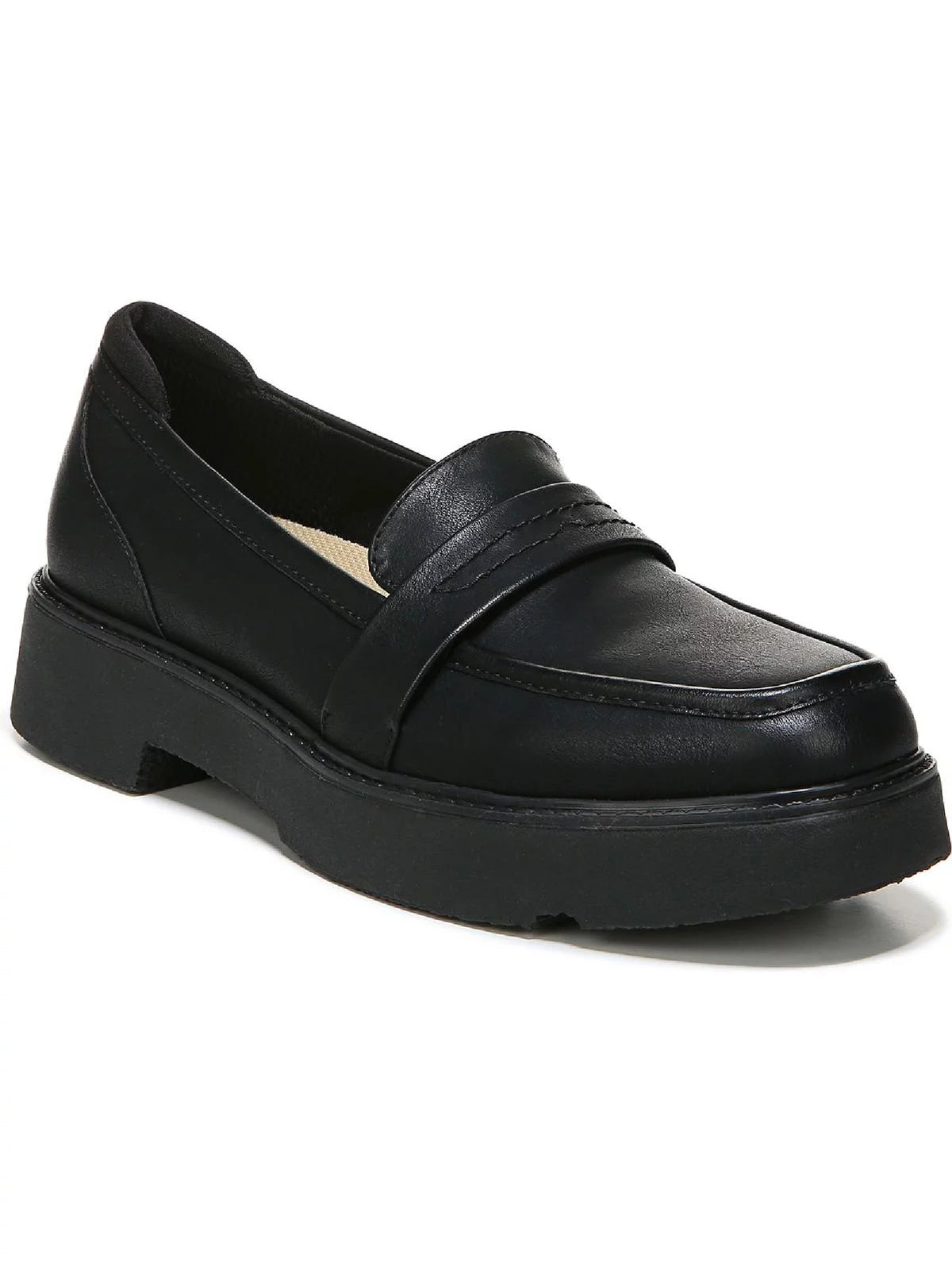 Faux Leather Slip On Loafers J1196