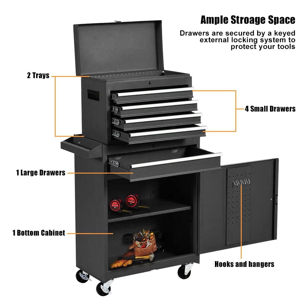 5 Drawer Rolling Tool Chest with Wheels K585683