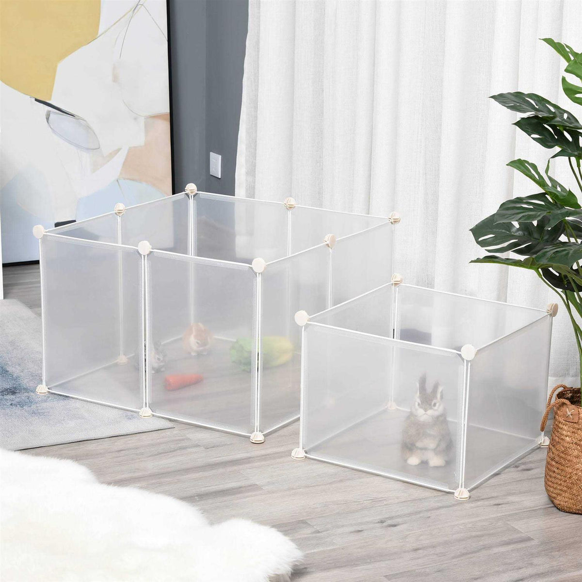 Portable Plastic Pet Playpen 12 Panels B2685