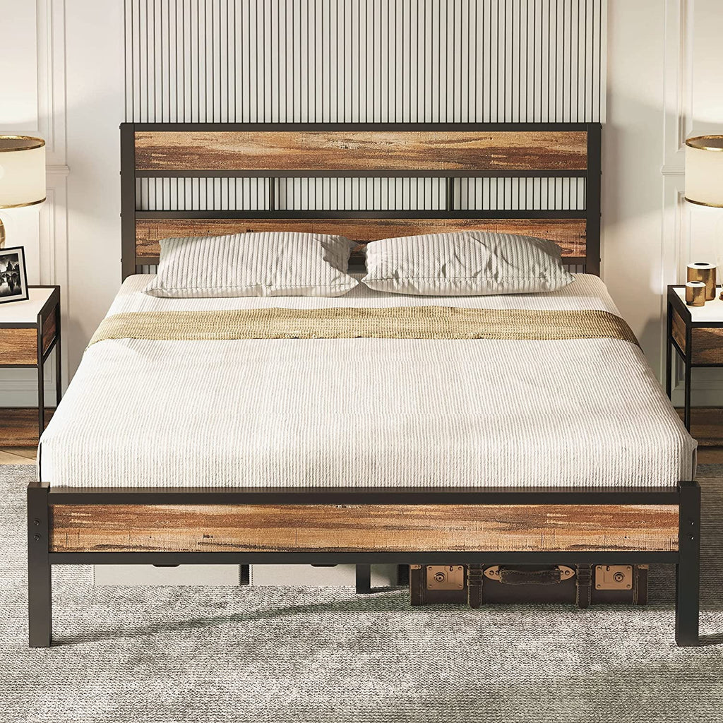 Queen Metal Bed Frame with Headboard J31096