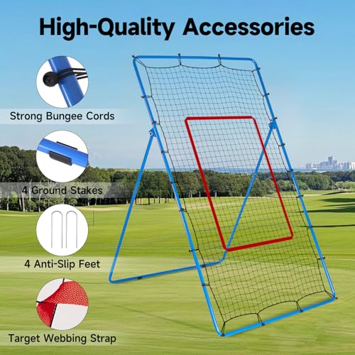 7x4 FT Adjustable Volleyball Rebounder Net T3226