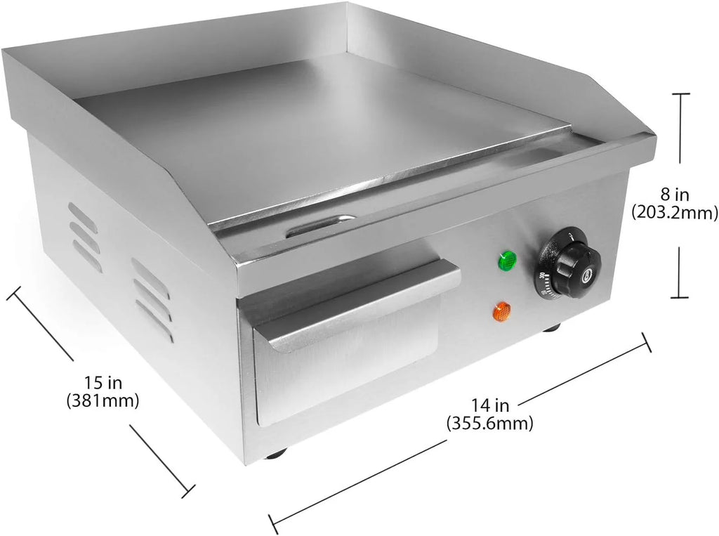 Flat Top Griddle Nonstick Pan 110V 14" X 15" M608