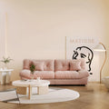 Pink Velvet 3-Seat Sofa U31036