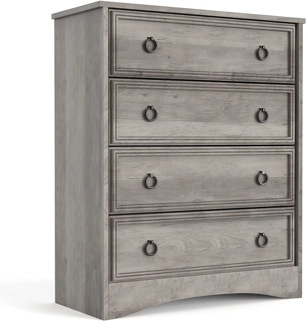 4 Drawer Gray Wood Dresser V9871