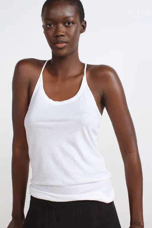 HAIM Racerback Cotton Tank in White