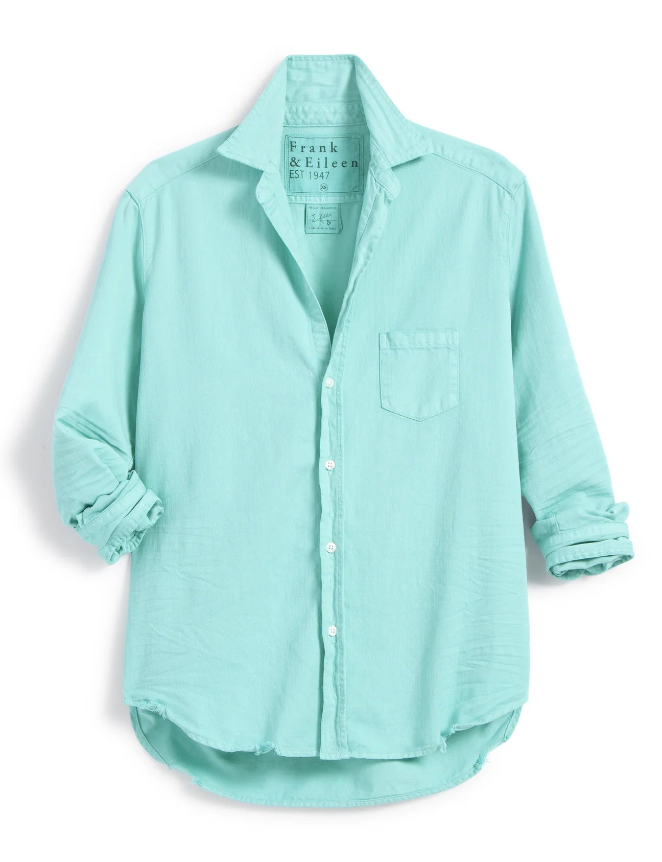 EILEEN Famous Denim Shirt in Soft Jade