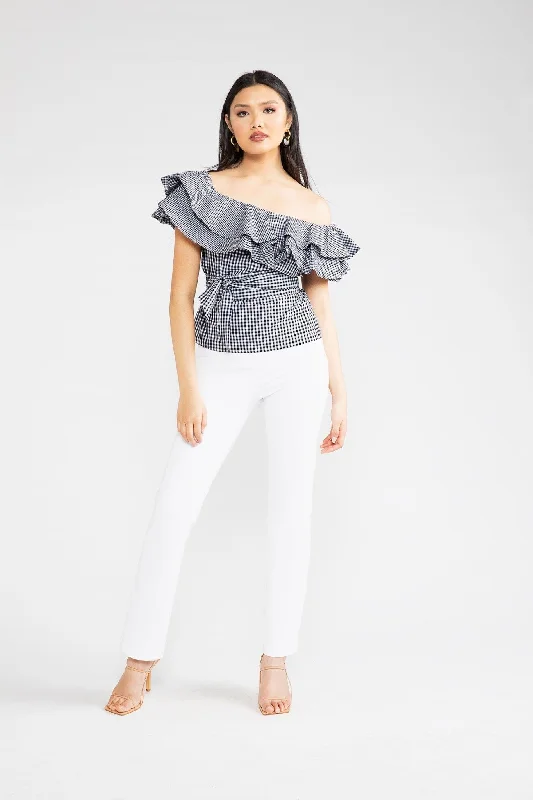 Contrast Gingham Michelle Blouse