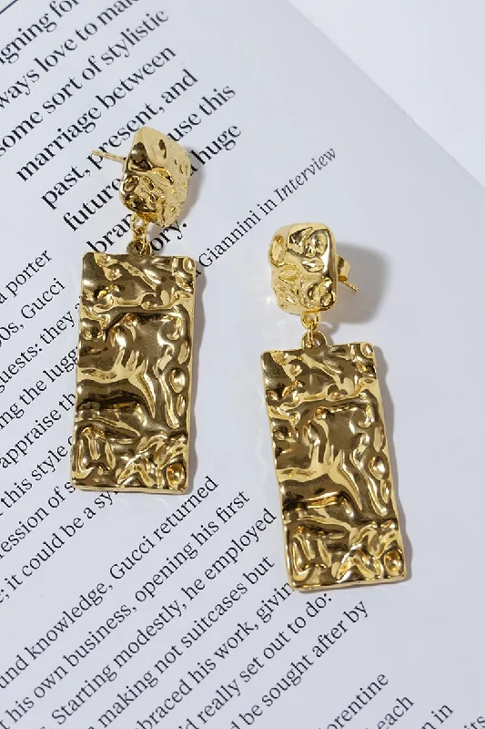 GOLD PLATED STONES EARRINGS