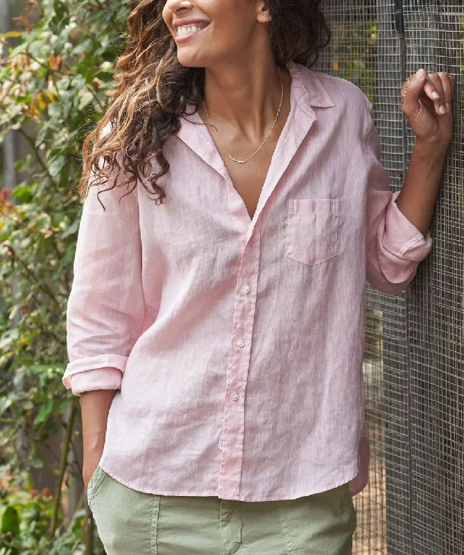 EILEEN Classic Linen Shirt in Blush