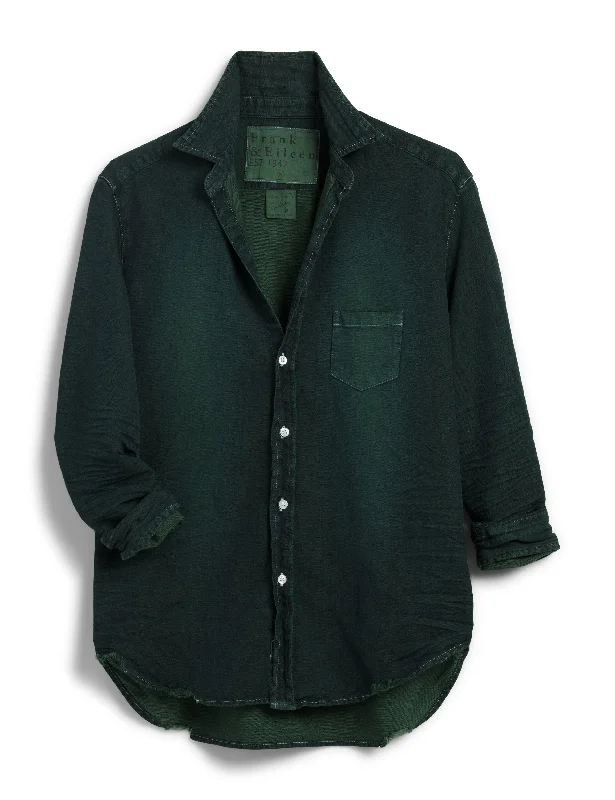 EILEEN Famous Denim Shirt in Overdyed Indigo Green