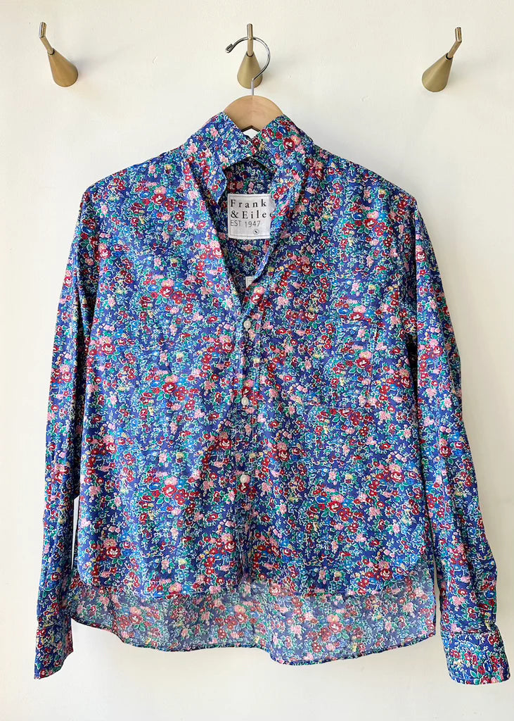 SILVIO Button Up Shirt in Navy Floral Print