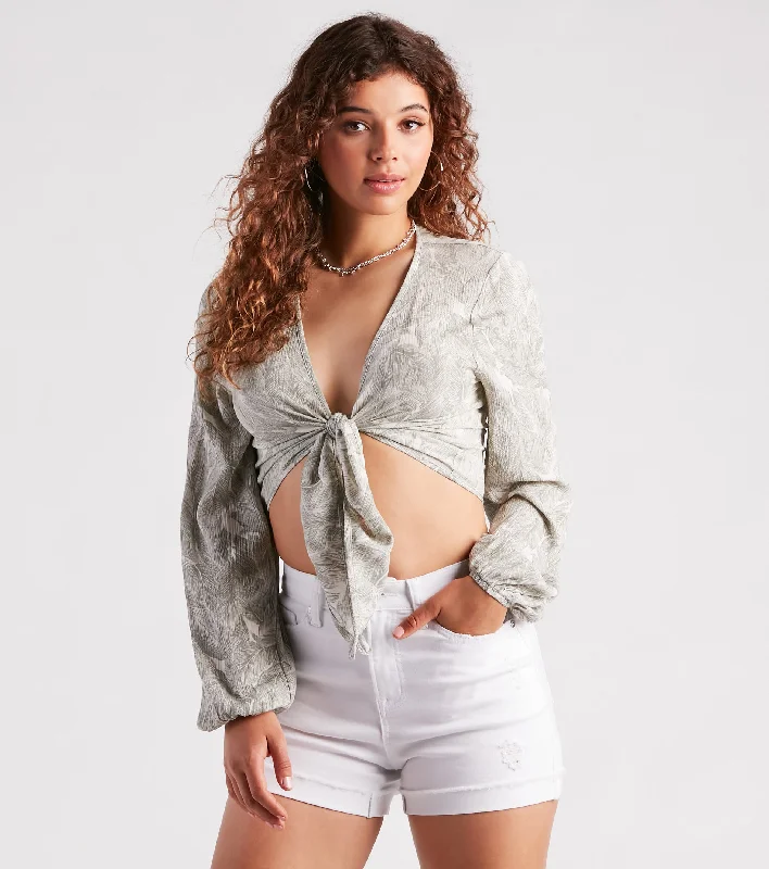 Breezy Beach Babe Tie-Front Top