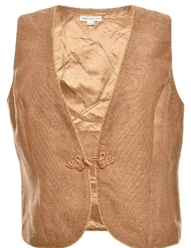 Light Brown Paisley Pendleton Waistcoat - M