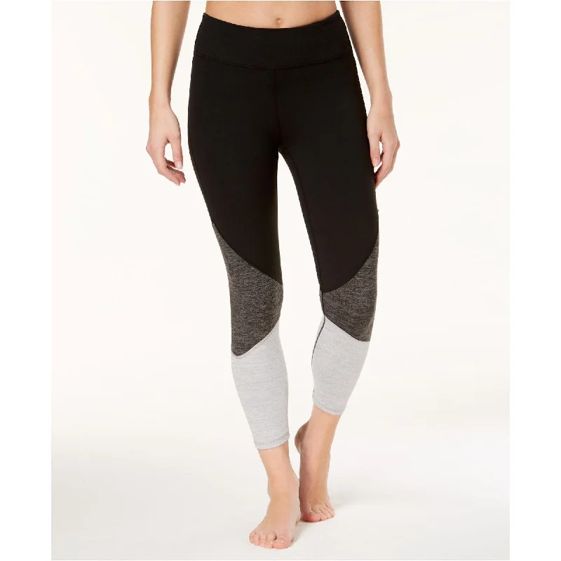 Gaiam Women's Colorblock Capri Pant Size Small Black/Grey - s (4 - 6)