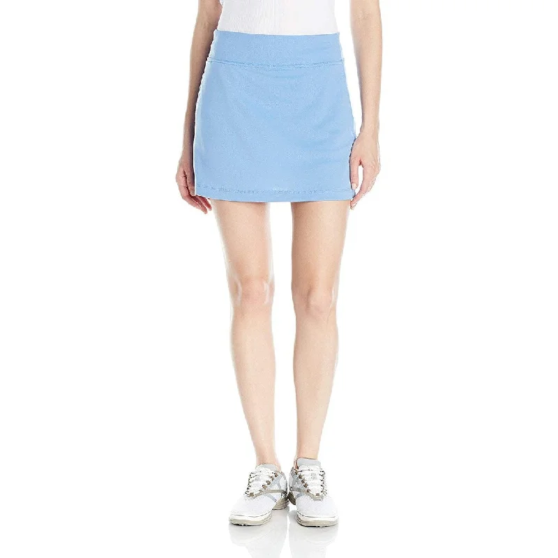 PGA TOUR Women's 16" Airflux Solid Knit Skort Provence Size Large - Blue