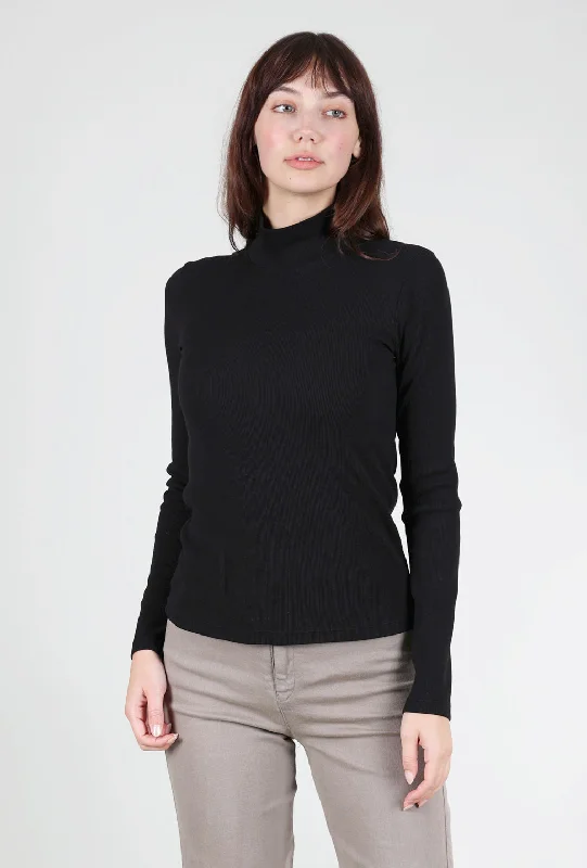 L/S Mockneck, Black