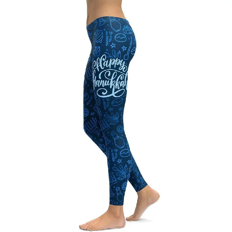 Happy Hanukkah Leggings