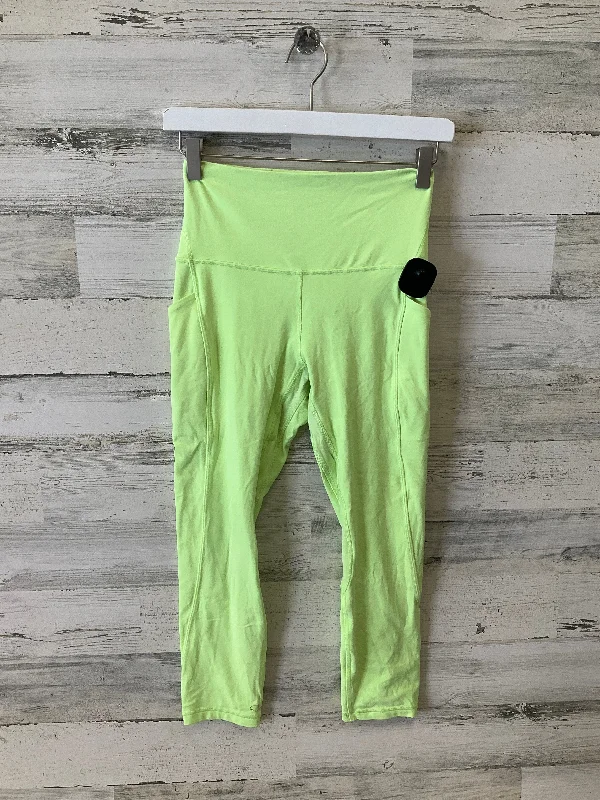 Athletic Leggings Capris By Lululemon In Yellow, Size: 6 Rugged Women's Outdoor 