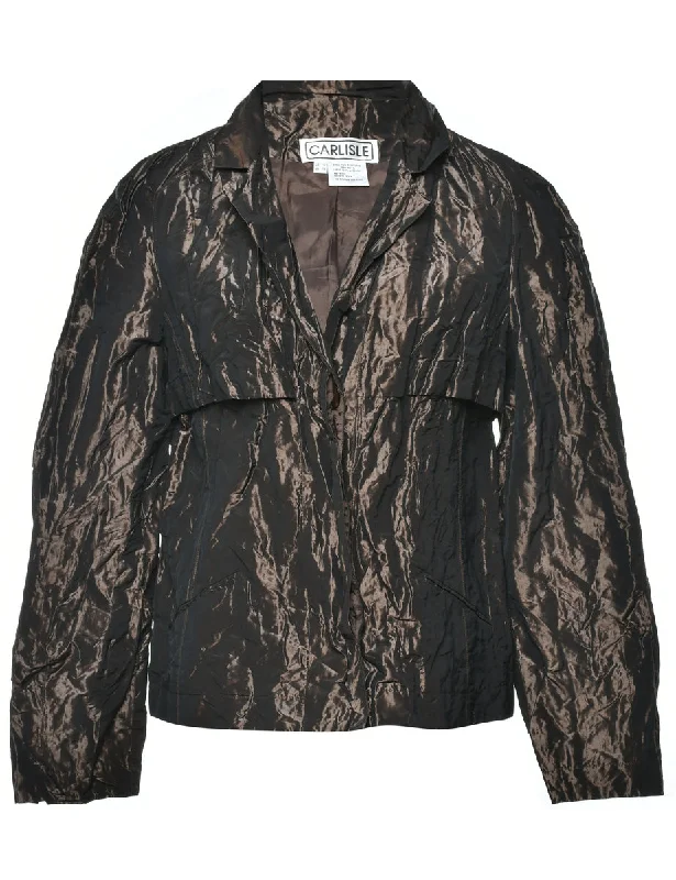 Black Crinkled Evening Jacket - M