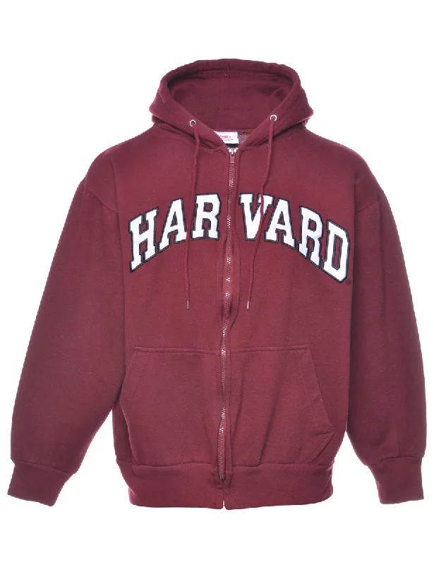 Patchwork Har Vard Printed Hoodie - S