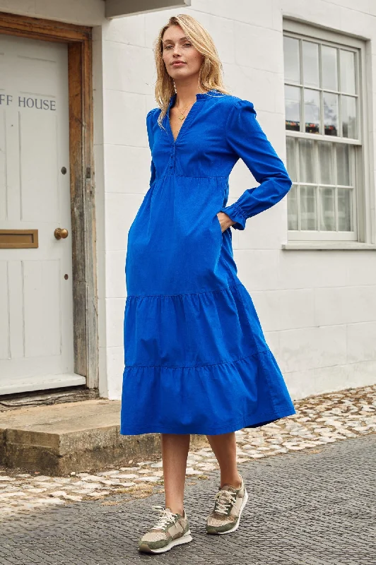 Liv Corduroy Dress | Cobalt