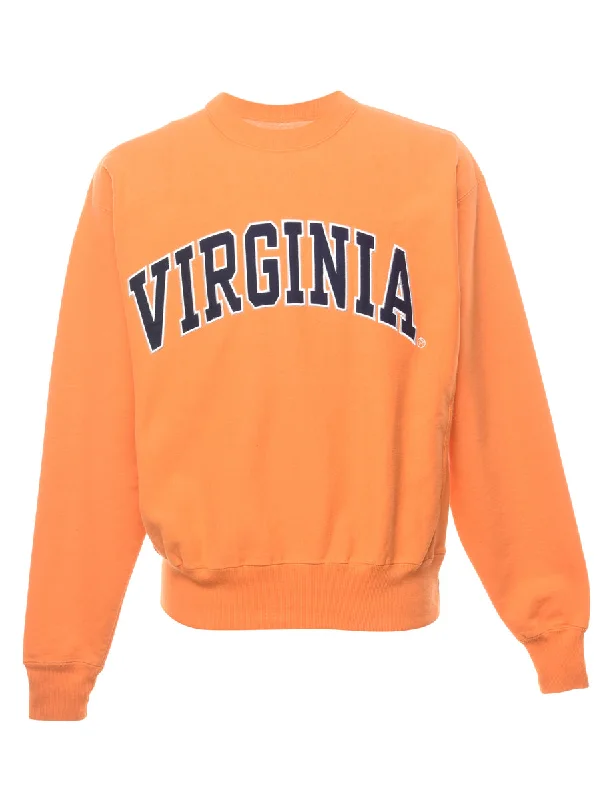 Orange Virginia Printed Sweatshirt - M