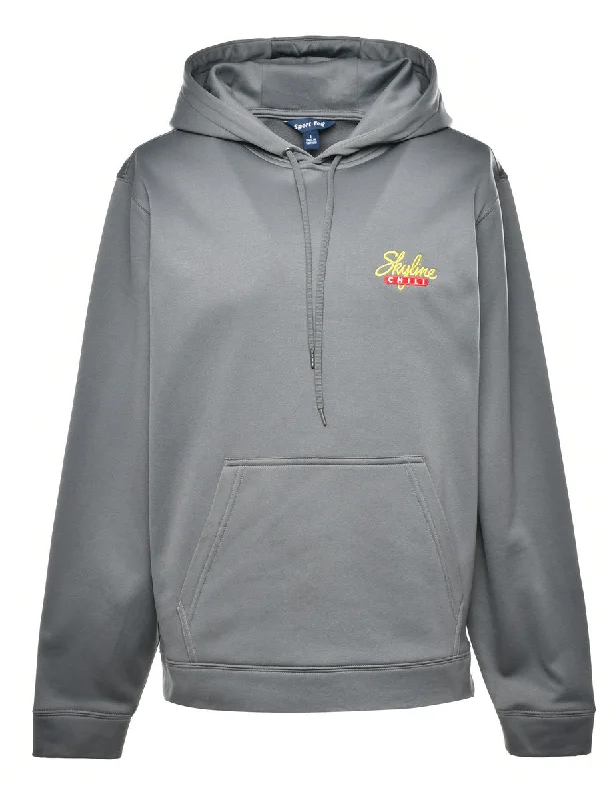 Grey Hooded Sweatshirt - S