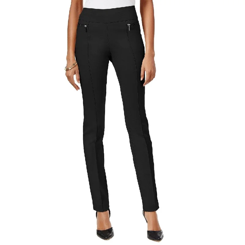 Style & Co Women's Petite Pull-On Skinny Pants Black Size Large Short