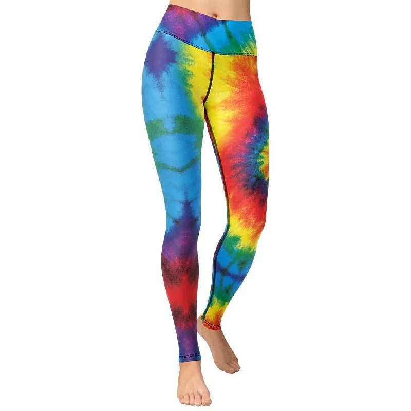 Colorful Supernova Tie Dye Yoga Leggings