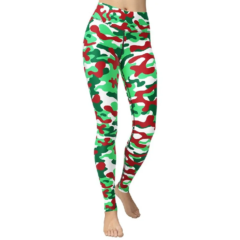 Christmas Camo Yoga Leggings