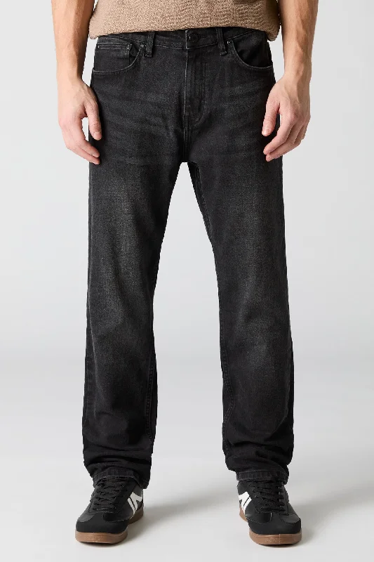 Black Wash Straight Leg Jean