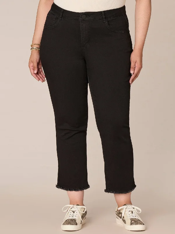 "Ab"solution High Rise Cascading "D" Slim Straight Plus Size Jeans