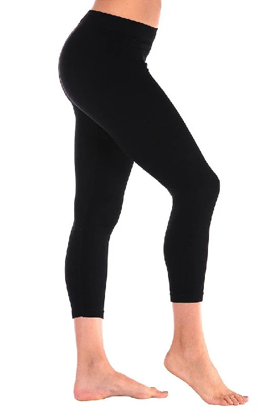 MicroRib Capri Leggings, Multiple Colors