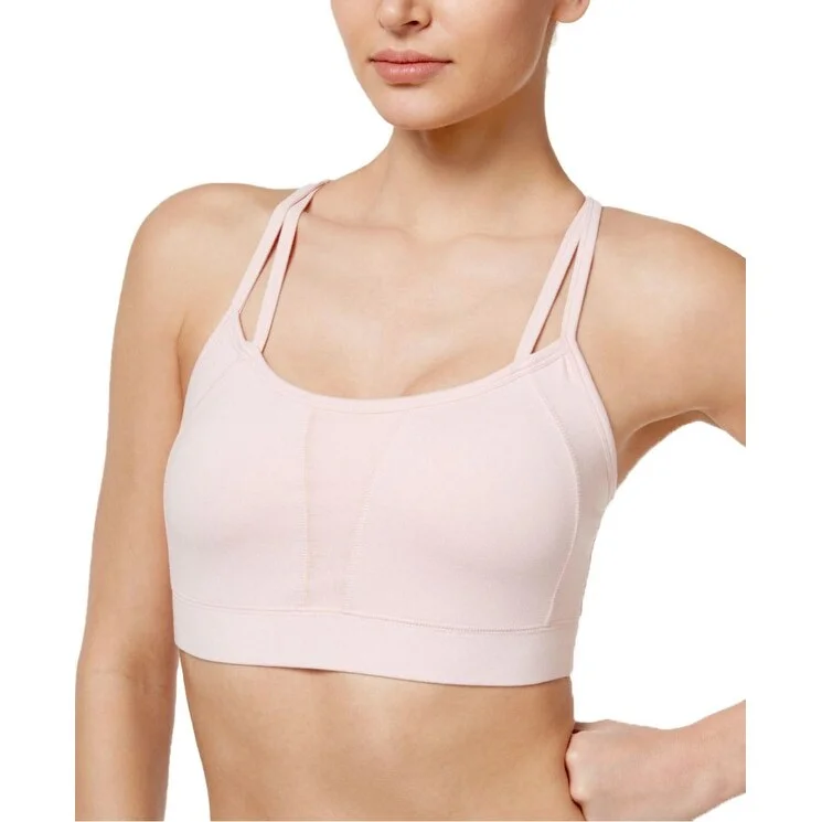 Gaiam Women's Iris Medium Support Strappy Sports Bra Pink Size Small