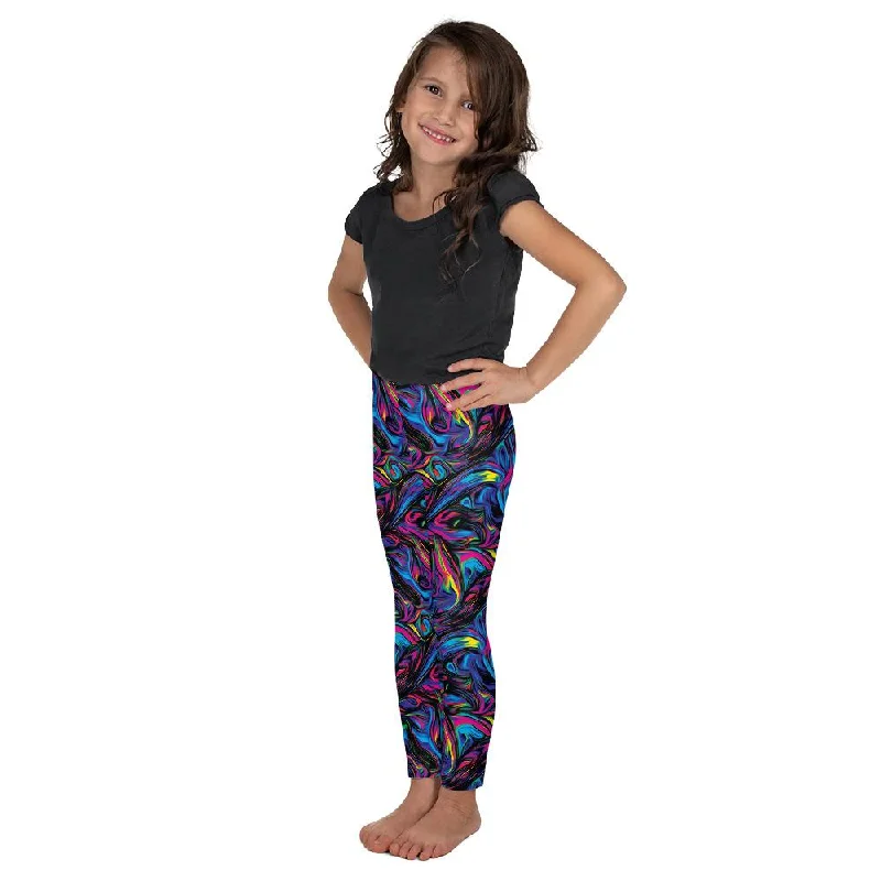 Psychedelic Neon Paint Kid's Leggings