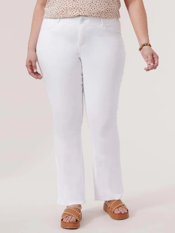 "Ab"solution® White Denim Itty Bitty Bootcut Plus Jeans