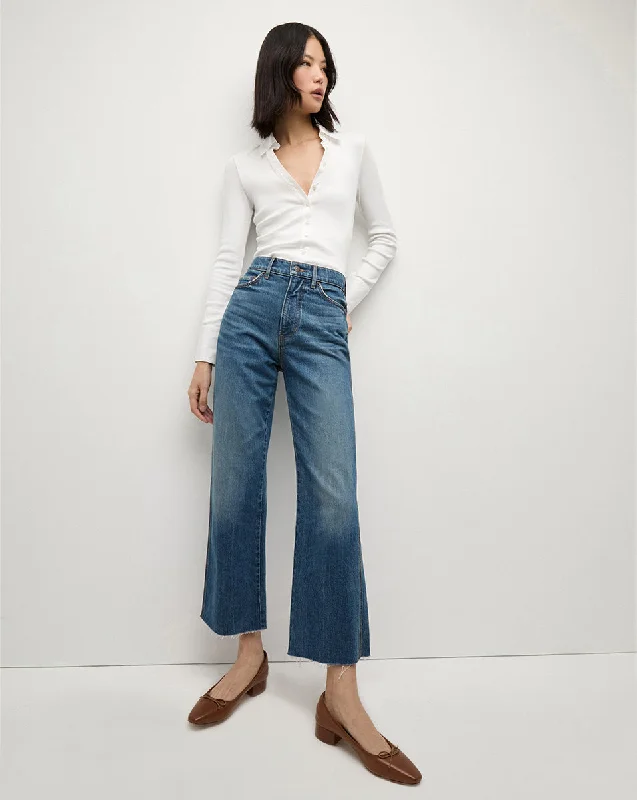 Dylan Raw Hem Straight-Leg Jean