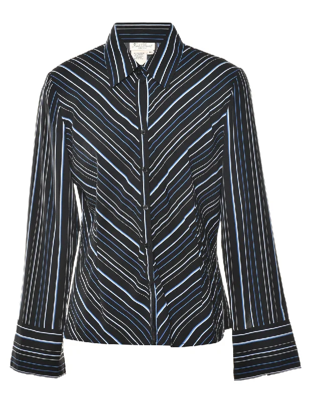 Black Striped Shirt - M