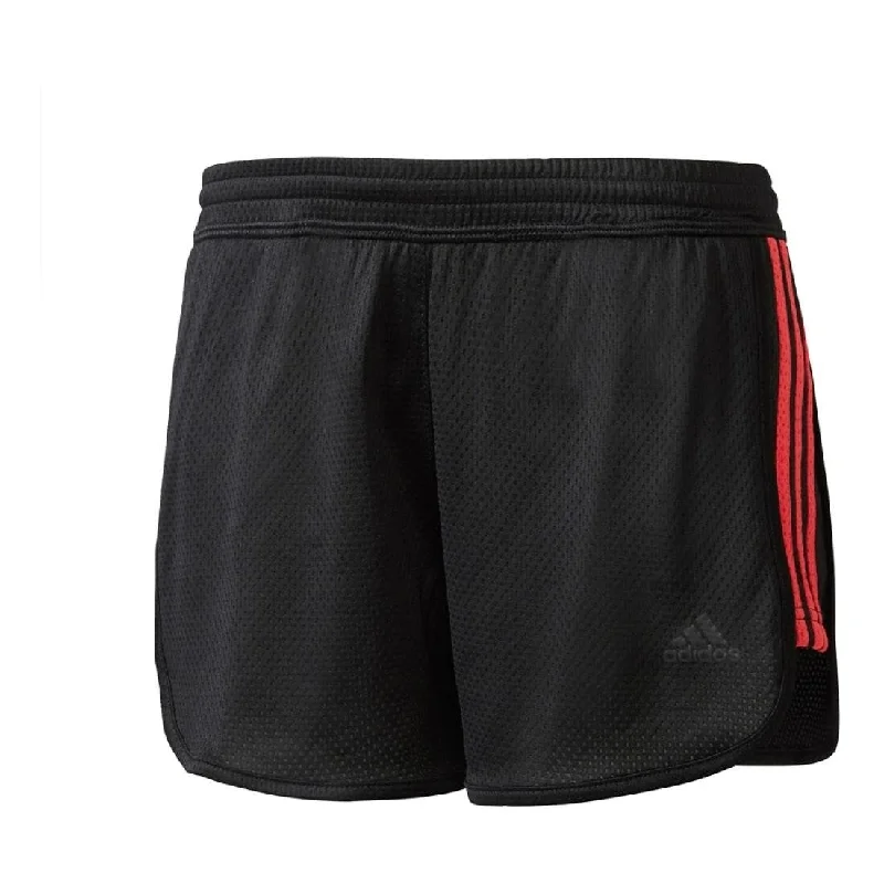 Adidas Women's Training 3 Stripe Knit Shorts Black Core Pink Size Large