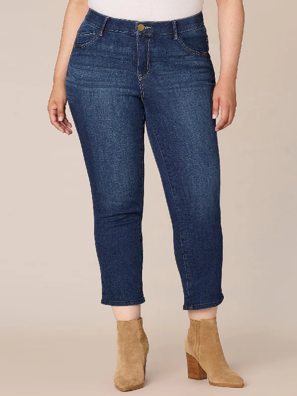 "Ab"solution High Rise Indigo Skinny Plus Size Jeans