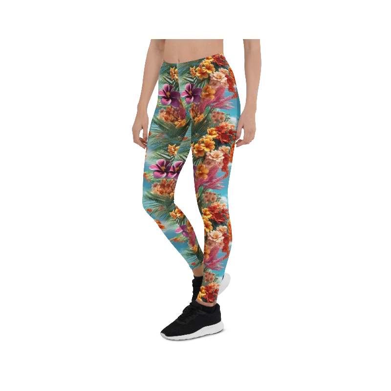 Tropical Island Flower Leggings