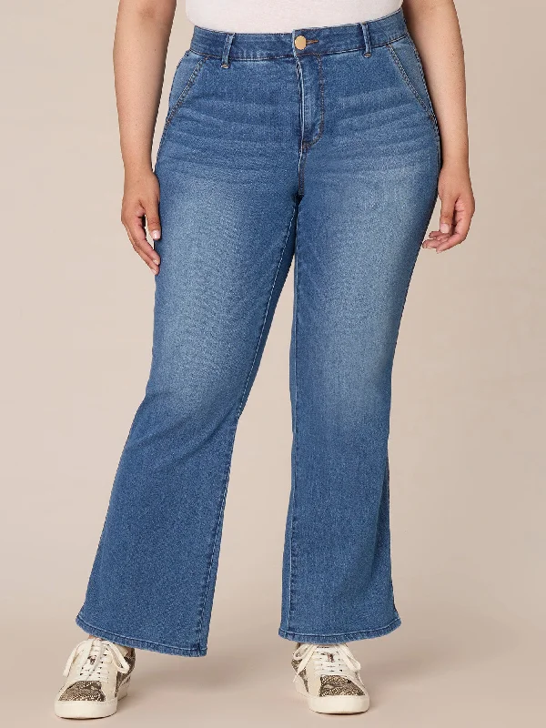 "Ab"solution Skyrise Double Side Seam Bootcut Plus Size Jeans