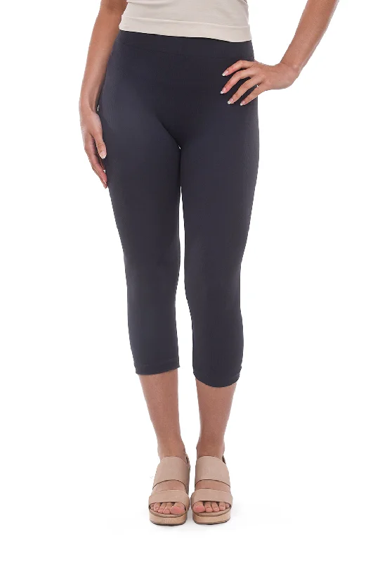 MicroRib Capri Leggings, Storm Gray