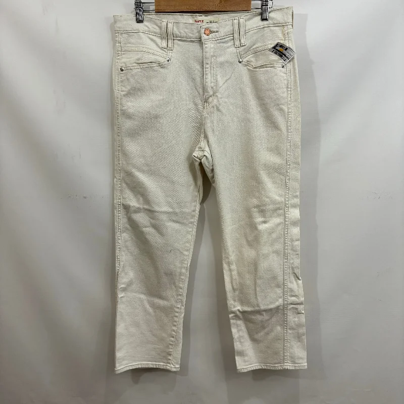 Jeans Straight By Levis In Cream, Size: 12