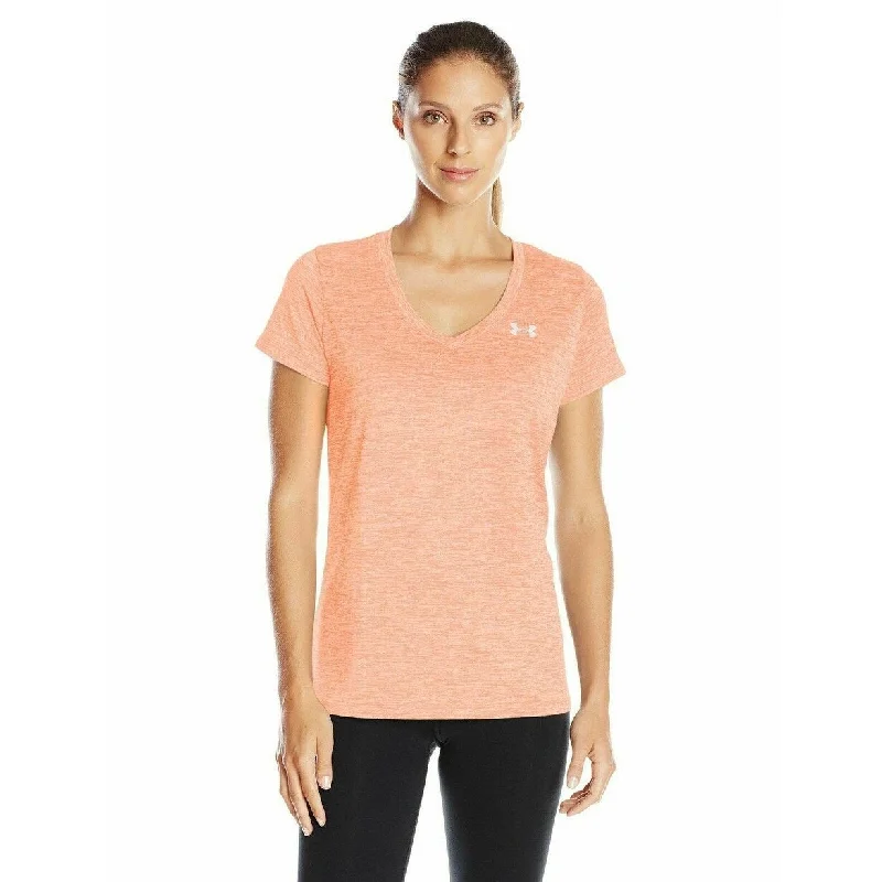 Under Armour Women’s Twisted Tech V-Neck Shirt Orange Size Small