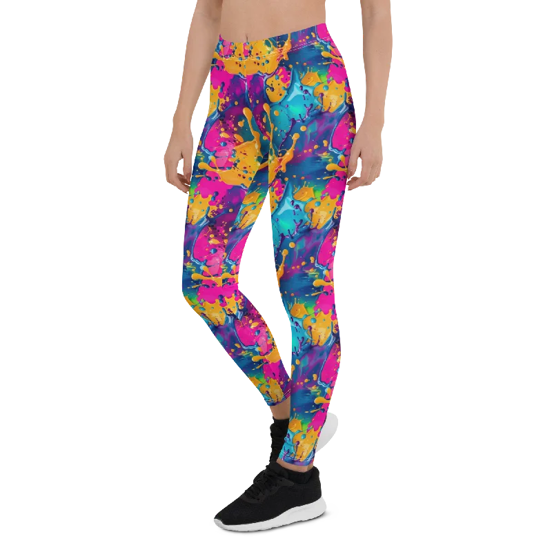 Colorful Paint Splash Leggings