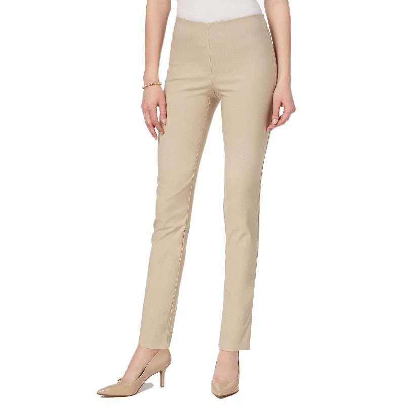 Charter Club Women's Chelsea Tummy Control Skinny-Leg Ankle Pants Beige Size 8 - 8"