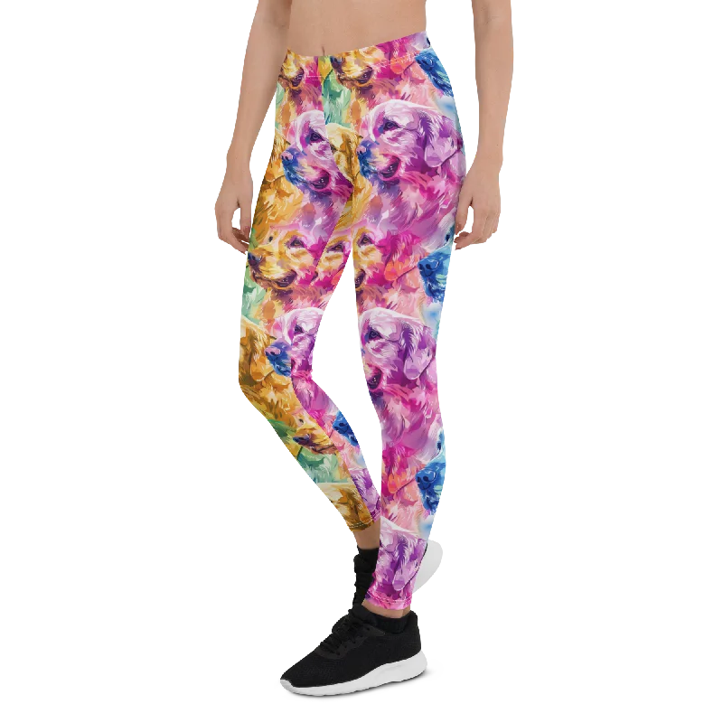 Watercolor Golden Retriever Leggings