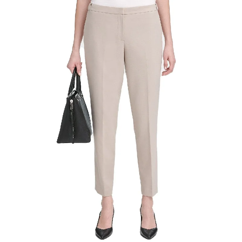 Calvin Klein Women's Highline Straight-Leg Pants Beige Size 14