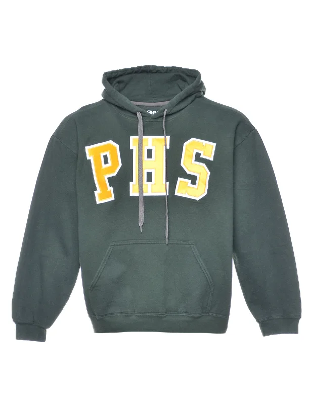 Dark Green PHS Printed Hoodie - L